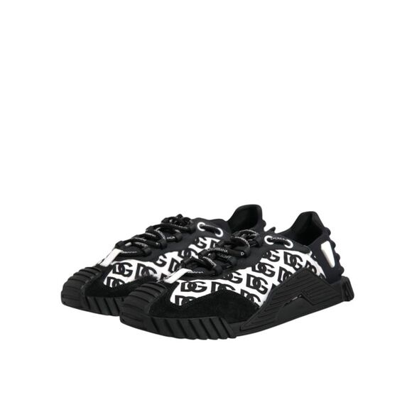 Dolce & Gabbana Black Logo Nylon Low Top NS1 Sneakers Men's Shoes (Pre-Owned)